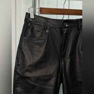 Zara Leather Look Trousers